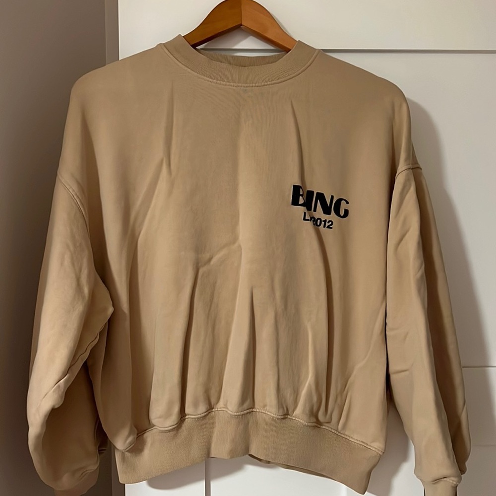 Anine bing beige sweatshirt size xs